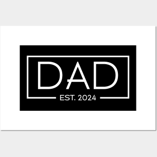 Dad Est 2024 Promoted to Daddy 2024 Pregnancy Announcement Posters and Art